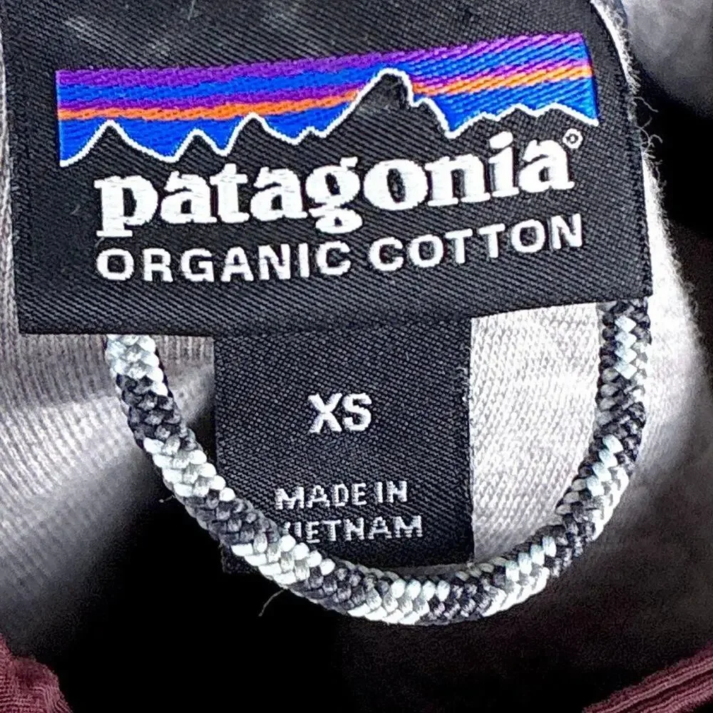 Patagonia Snap T Quilted Pullover Sweater Womens XS Gray Maroon Outdoors Preppy - Picture 9 of 11